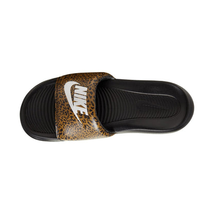 Nike Victori One Print Slides Black White Leopard Animal Print