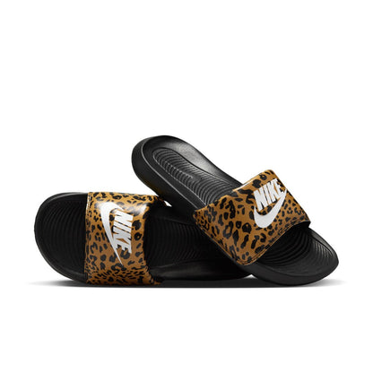 Nike Victori One Print Slides Black White Leopard Animal Print