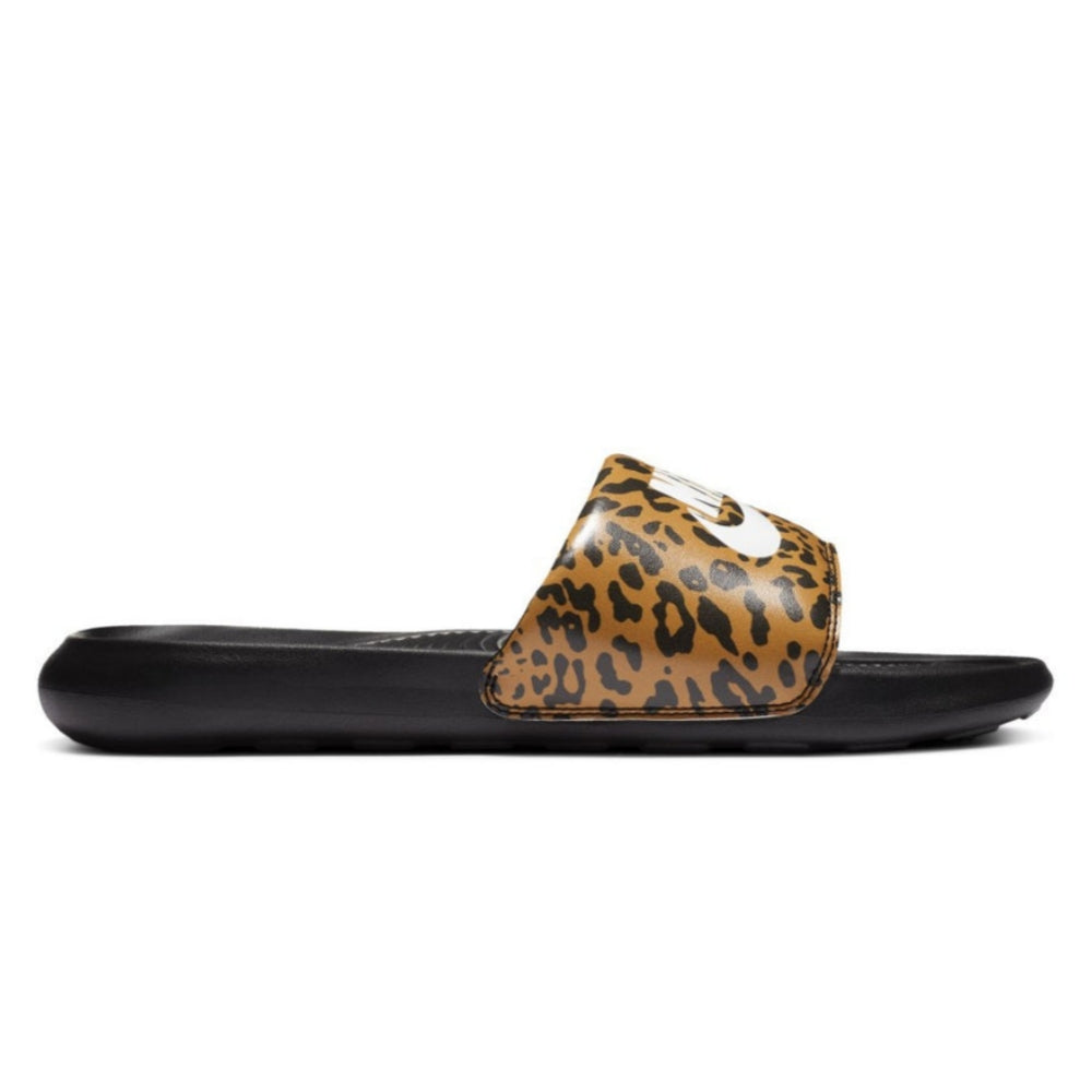 Nike Victori One Print Slides Black White Leopard Animal Print