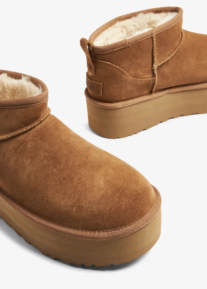 UGG Classic Ultra Mini Platform Brown kids boots