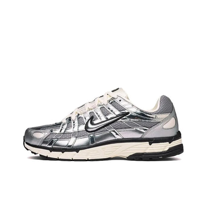 Nike P 6000 Abrasion Resistant White Silver Sneakers