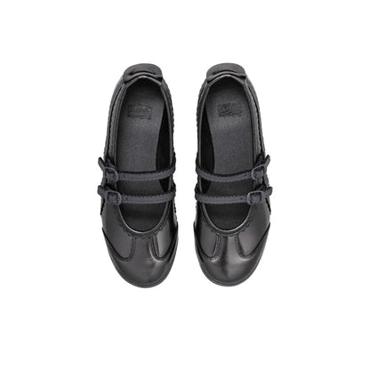 Onitsuka Tiger Mexico 66 Tgrs Mary Jane Silver Shiny black