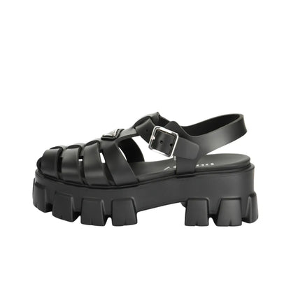 PRADA Monolith Roman Black Sandals