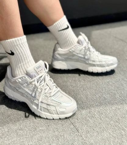 Nike P 6000 Abrasion Resistant White Sneakers