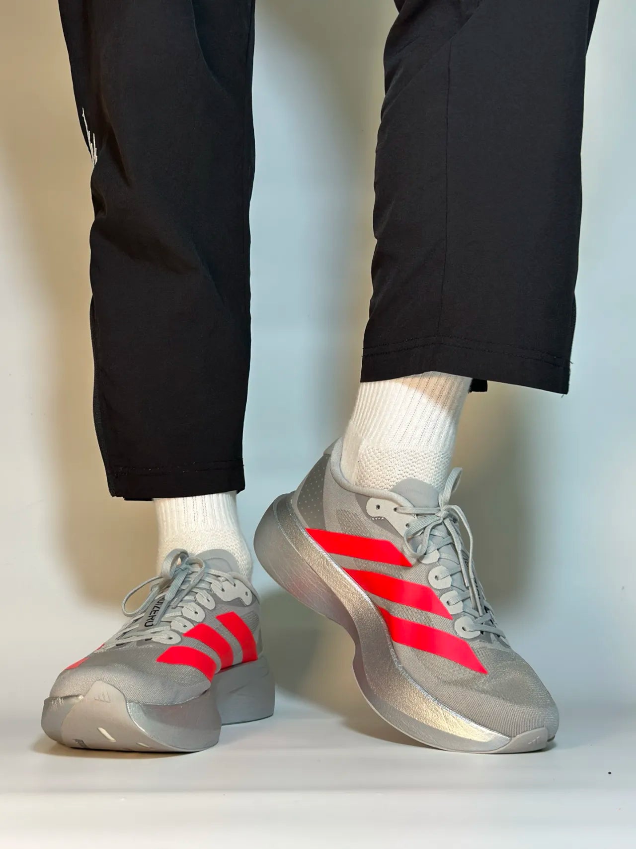 Adidas Adizero Evo SL Gray Red Sneakers