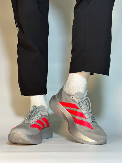 Adidas Adizero Evo SL Gray Red Sneakers