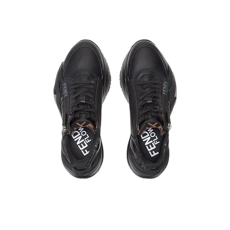 FENDI Flow Black Leather sneakers