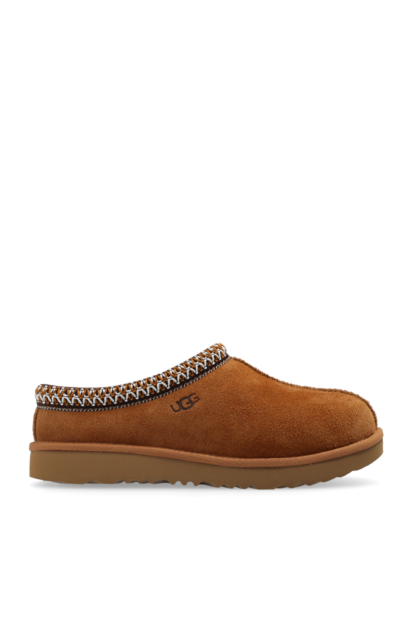 UGG Brown Tasman II suede Kids slides