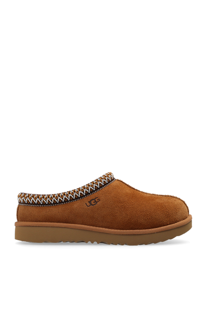UGG Brown Tasman II suede Kids slides