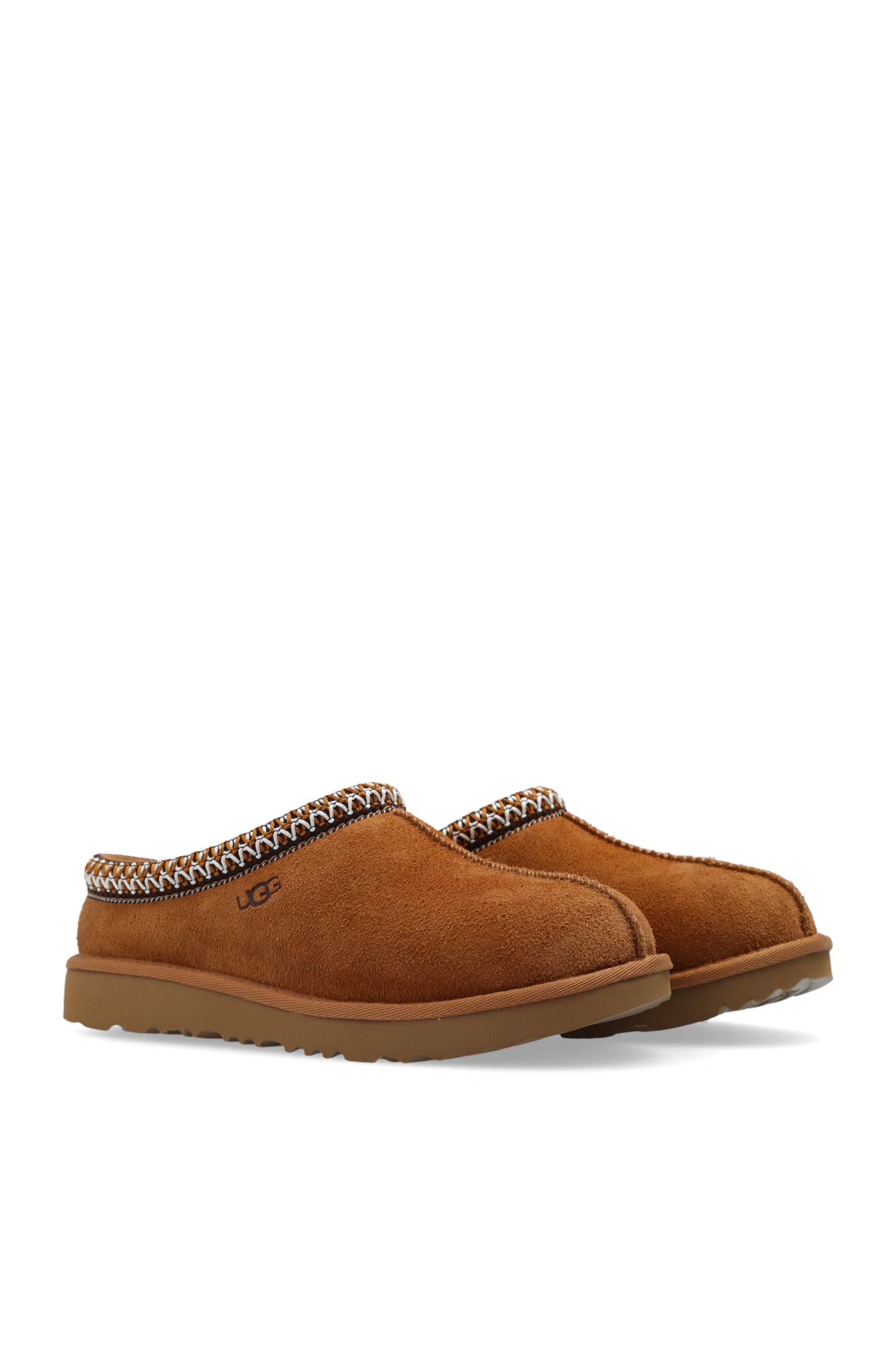 UGG Brown Tasman II suede Kids slides