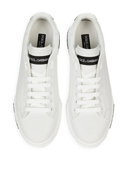 Dolce & Gabbana White logo-patch low-top sneakers