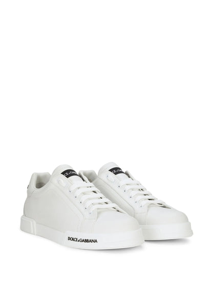 Dolce & Gabbana White logo-patch low-top sneakers