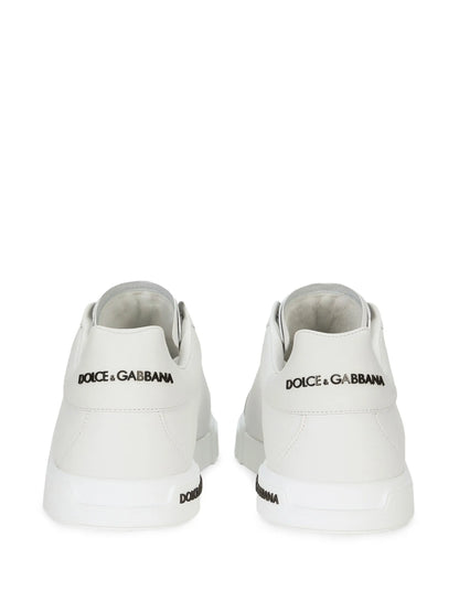 Dolce & Gabbana White logo-patch low-top sneakers