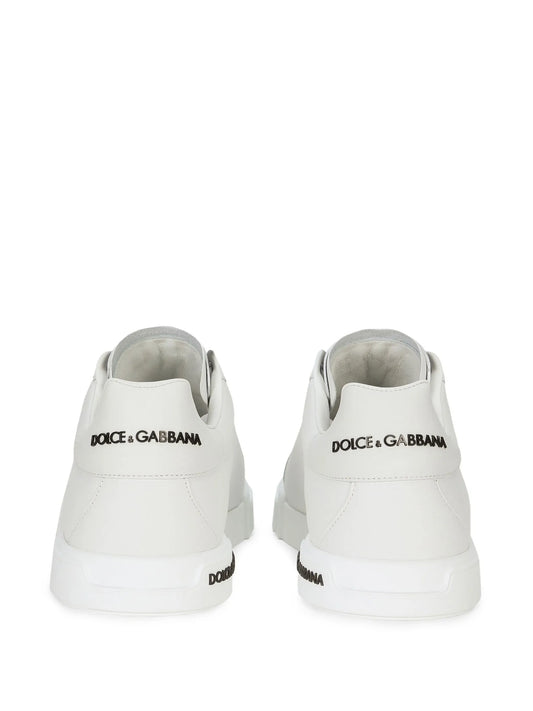 Dolce & Gabbana White logo-patch low-top sneakers