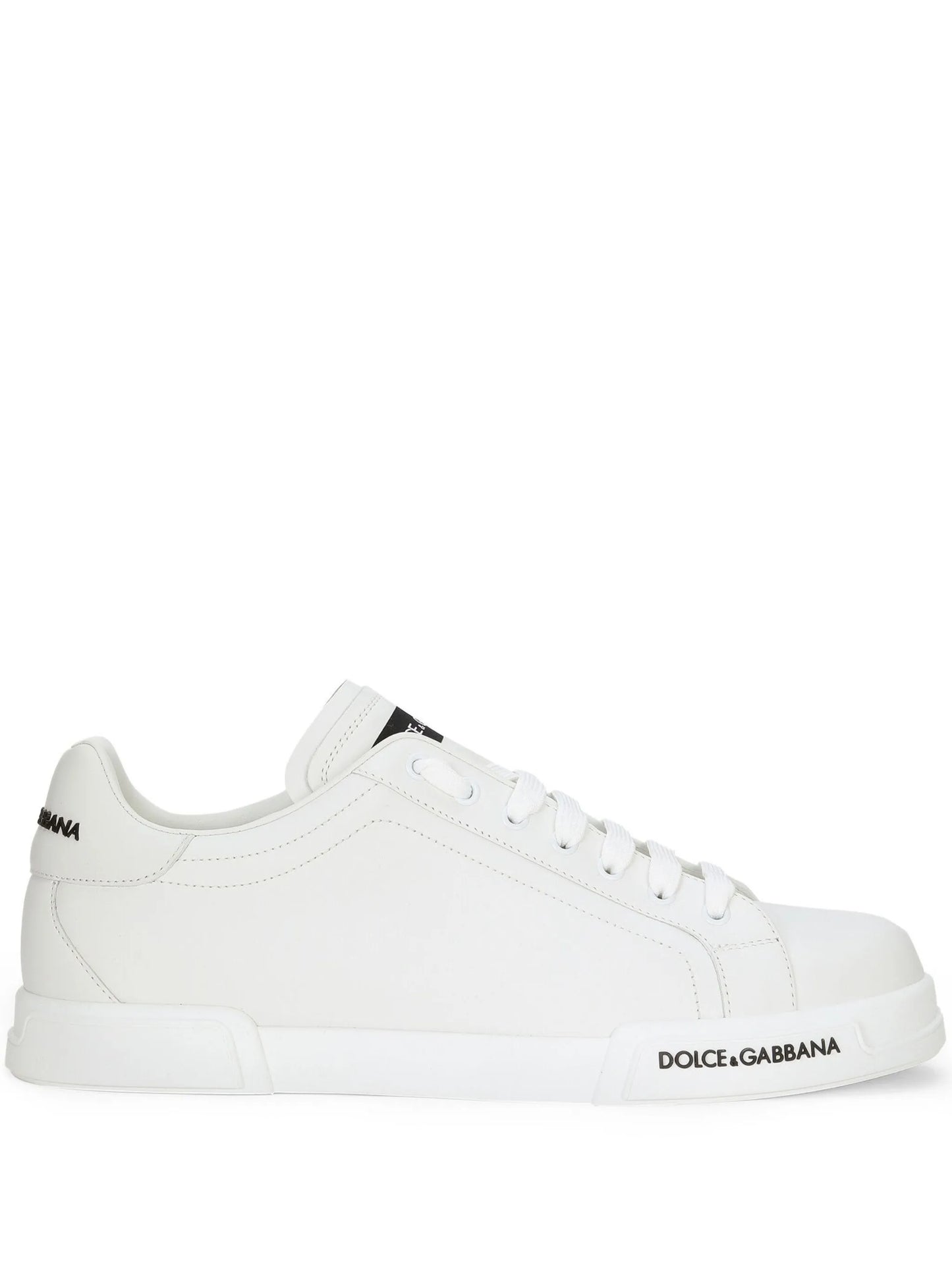 Dolce & Gabbana White logo-patch low-top sneakers_Unique Store