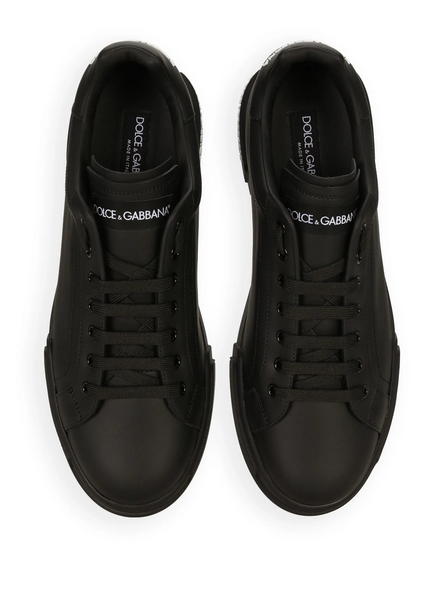 Dolce & Gabbana Black logo patch low top sneakers