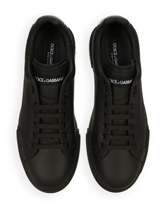 Dolce & Gabbana Black logo patch low top sneakers
