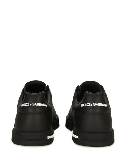 Dolce & Gabbana Black logo patch low top sneakers