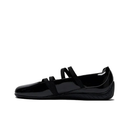 Puma Speedcat Ballet Shiny black leather ballet flats