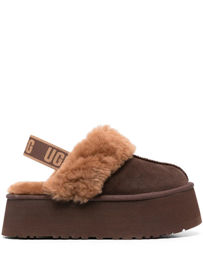 UGG Funkette Platform Burnt Cedar Kids Slipper