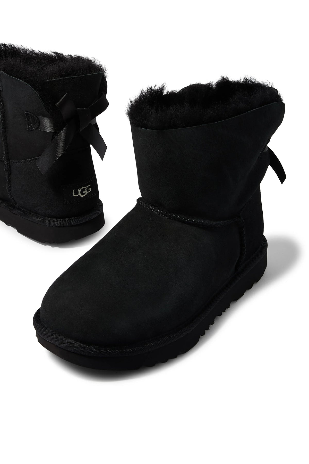 UGG Toddlers Black Mini Bailey Bow II Boot Kids