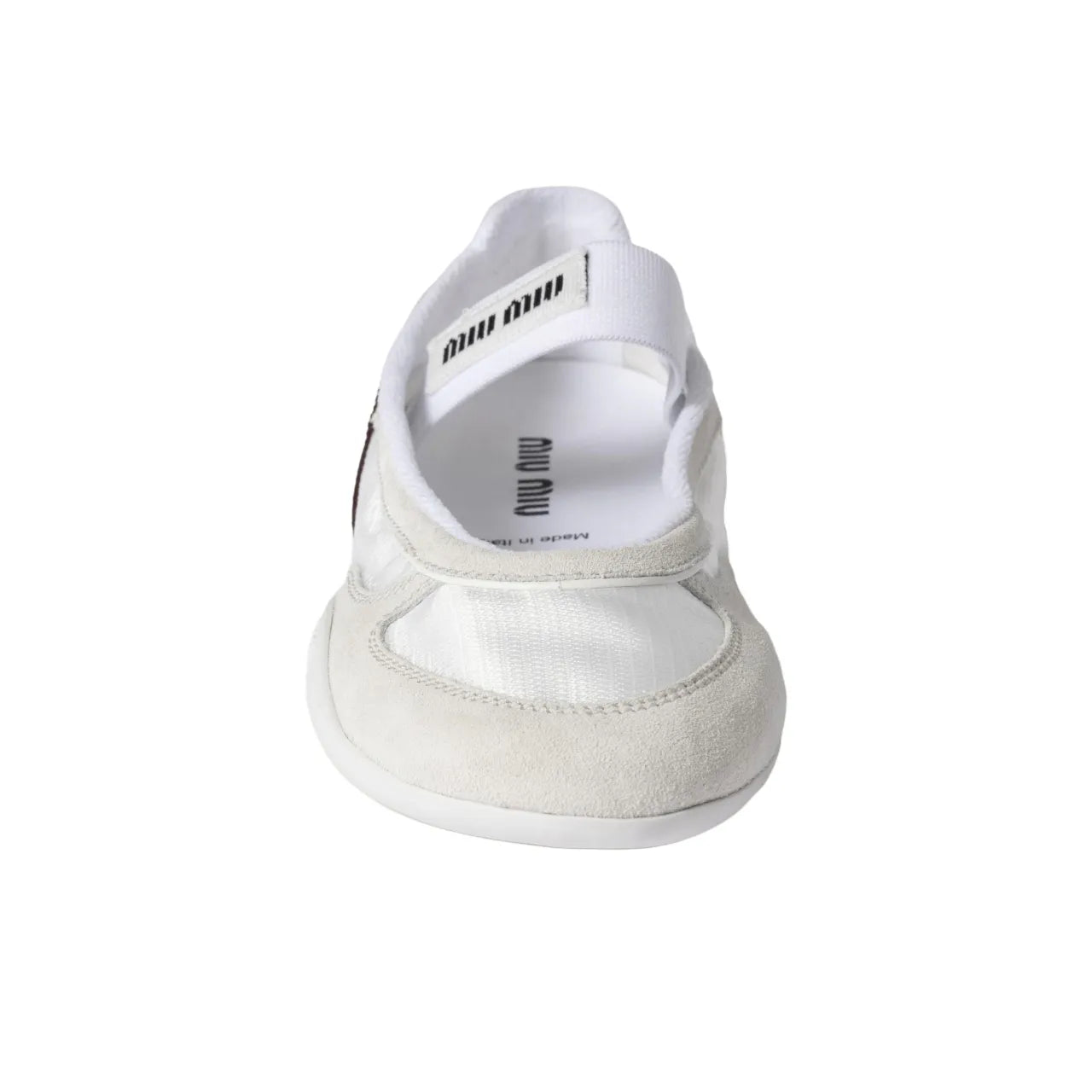 Miu Miu White Flat Mary Jane Shoes