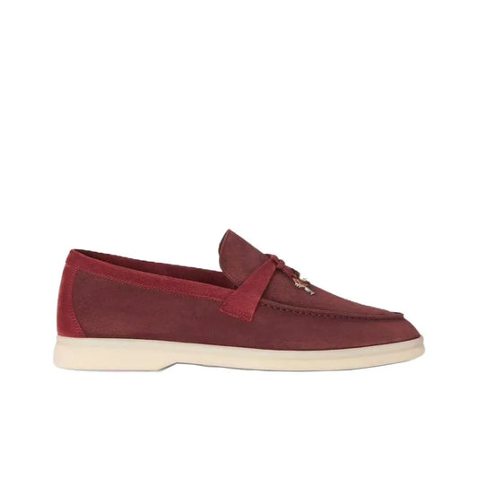 Loro Piana Summer Charms Walk Loafer Oxblood Suede_Unique Store