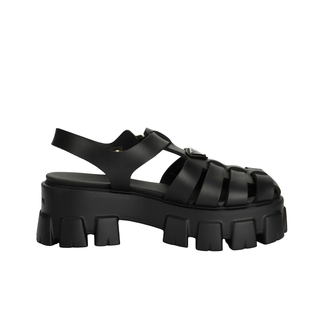 PRADA Monolith Roman Black Sandals_Unique Store