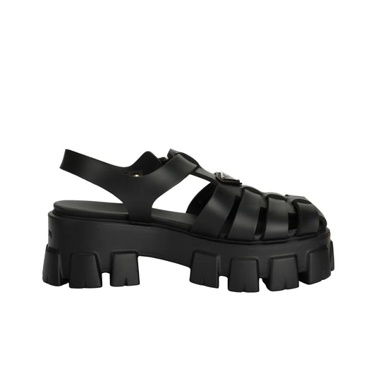 PRADA Monolith Roman Black Sandals_Unique Store