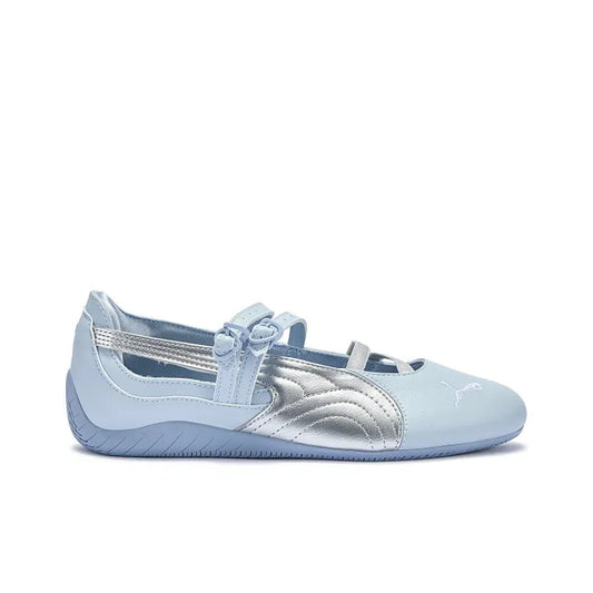 Puma Speedcat Ballet Light Blue and Silver Ballet Flats