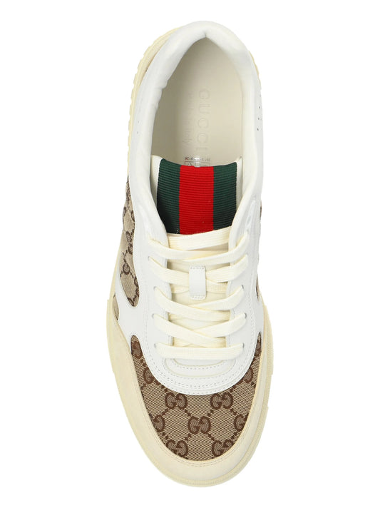 GUCCI RE Web Beige Sneakers