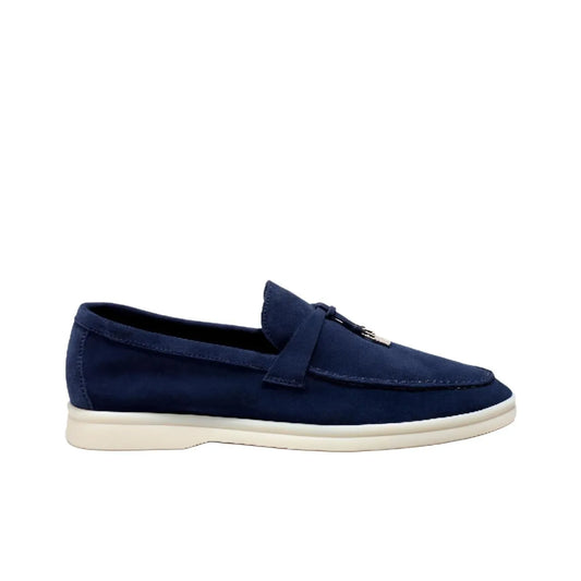 Loro Piana Summer Charms Walk Loafer True Dark Blue Suede_Unique Store