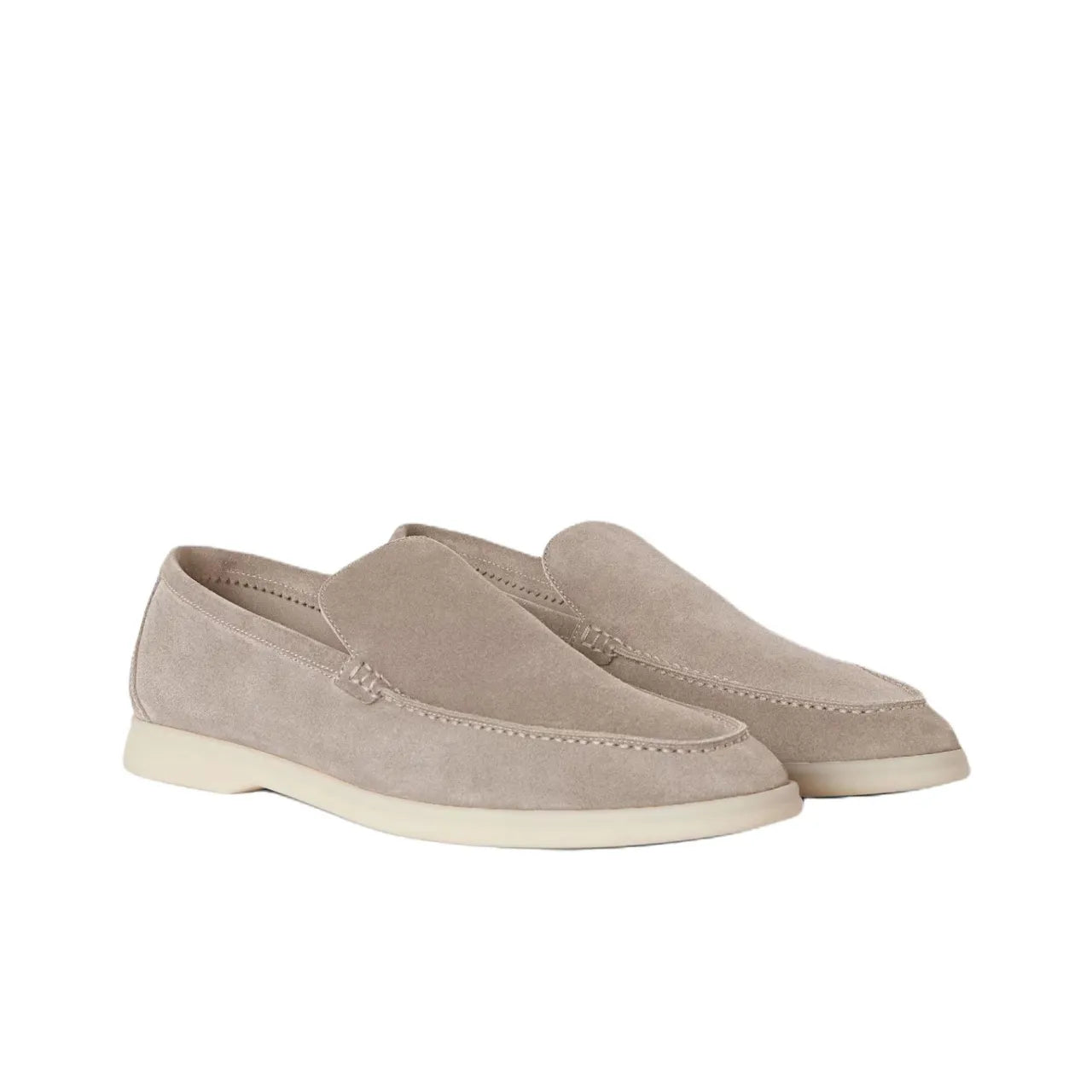 Loro Piana Summer Walk Loafer Warm Gray Sude