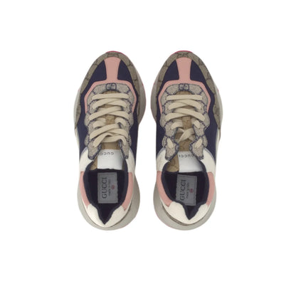 Gucci Rhyton White and Pink Sneakers