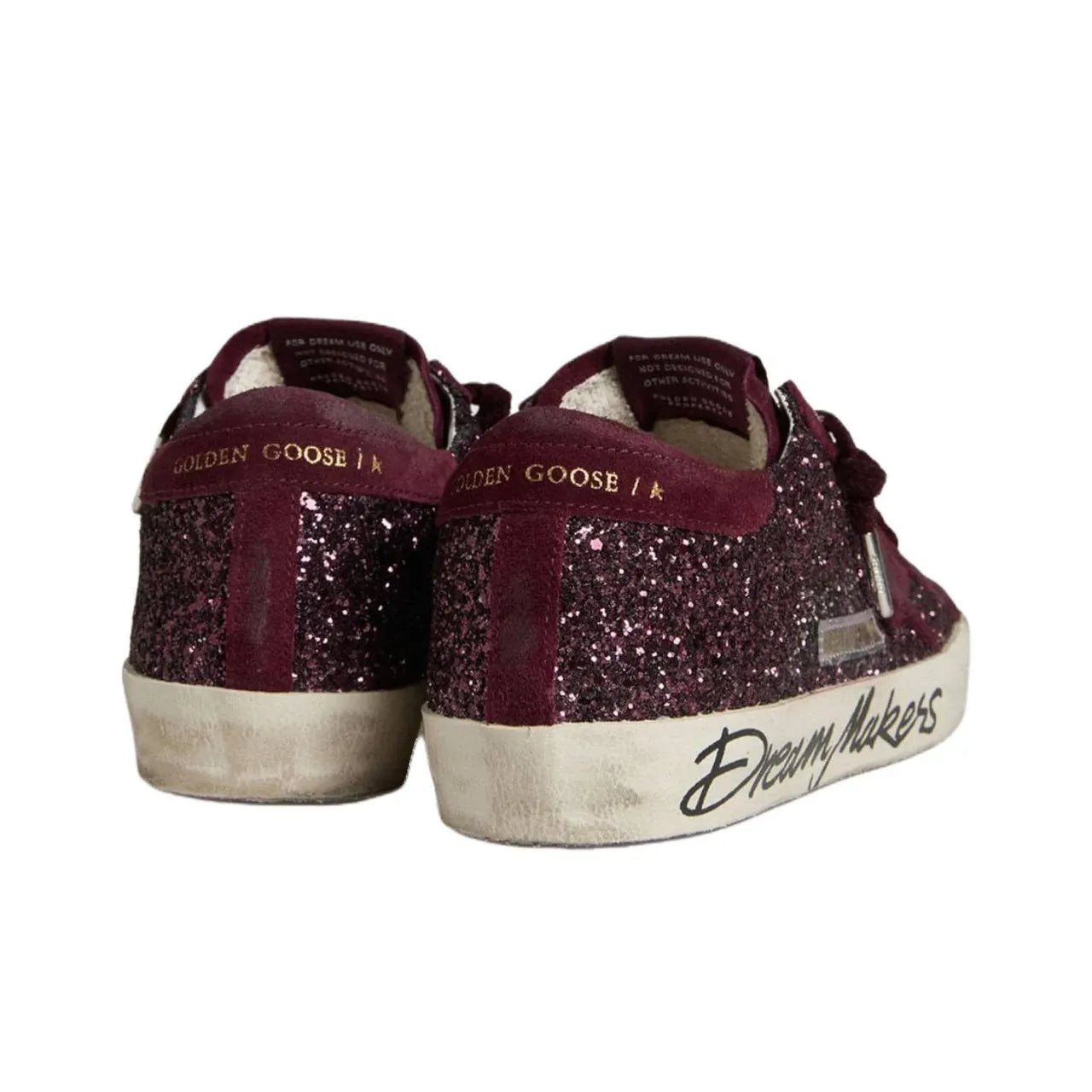 Golden Goose Super Star Dream Maker Burgyndy Glitter Sneakers