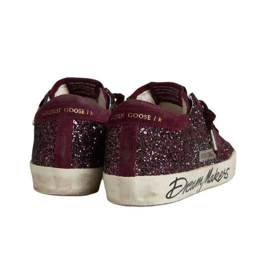 Golden Goose Super Star Dream Maker Burgyndy Glitter Sneakers