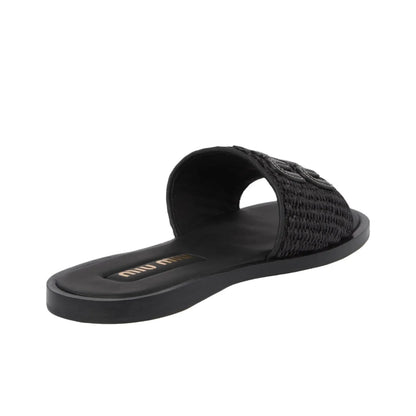 Miu Miu Black Flip-Flops
