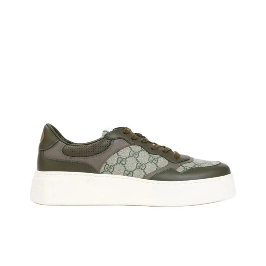 GUCCI GG Dark Green Supreme Low Top Sneakers_Unique Store