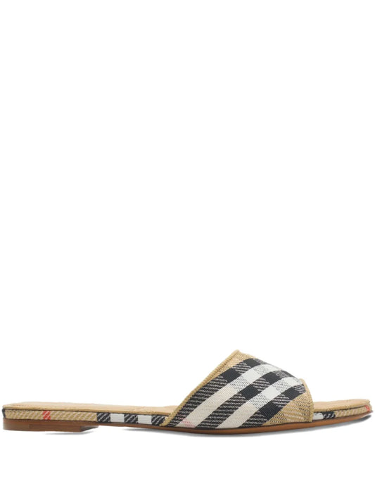 Burberry Sloane check-pattern sandals_Unique Store