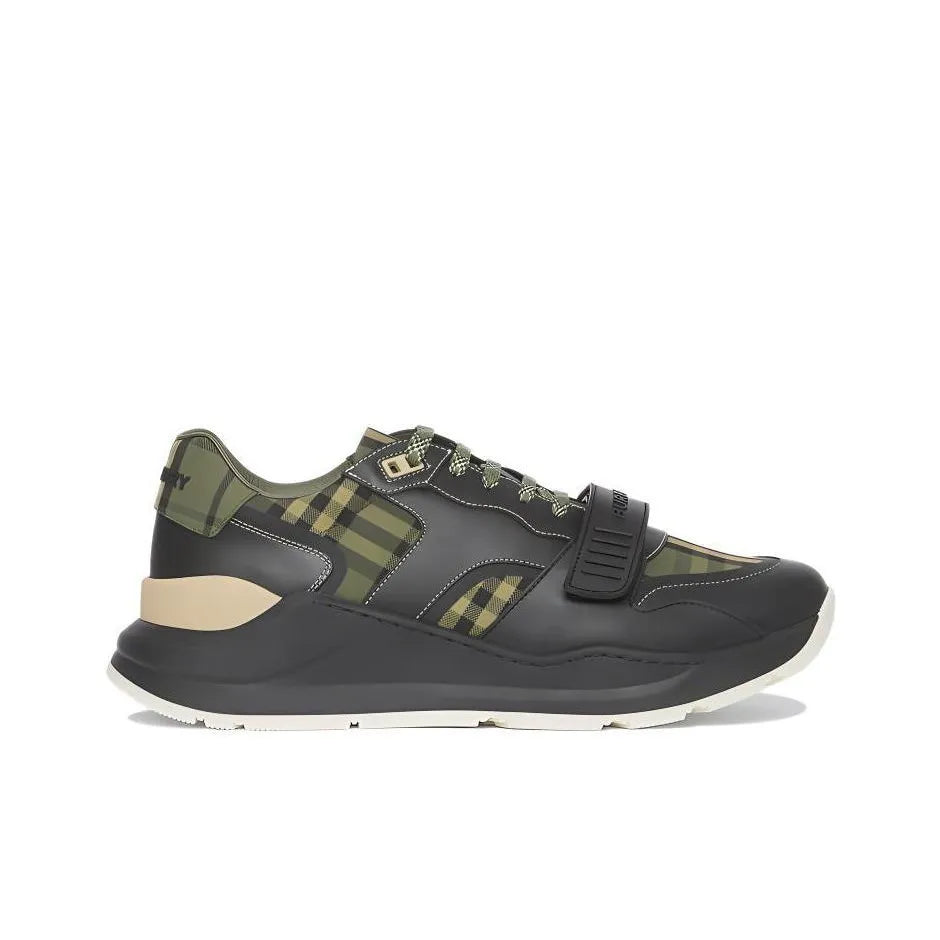 Burberry Abrasion Resistant Athletic Army Green Casual Shoes_Unique Store