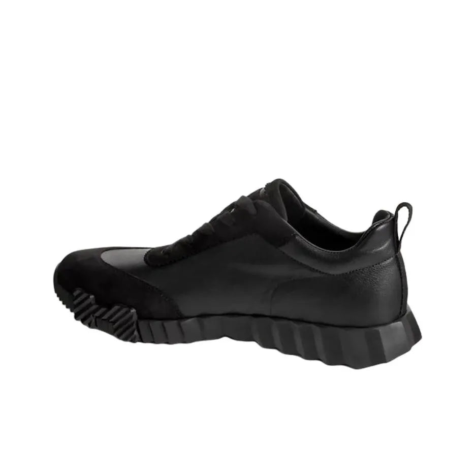 Hermès Bouncing Noir Leather Sneakers