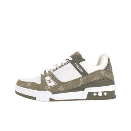 Louis Vuitton LV Trainer Khaki Green Monogram Denim sneaker