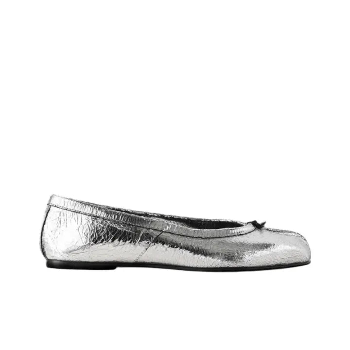Maison Margiela Tabi Broken Mirror Silver Ballerina Flats