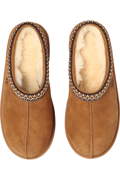 UGG Brown Tasman II suede Kids slides