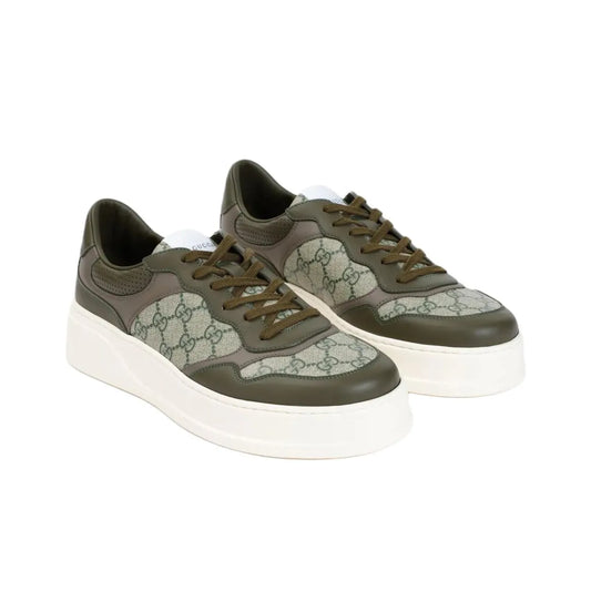 GUCCI GG Dark Green Supreme Low Top Sneakers