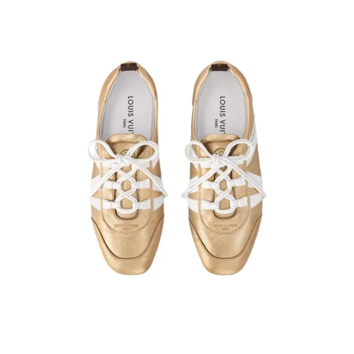 Louis Vuitton LV Sneakerina Gold White