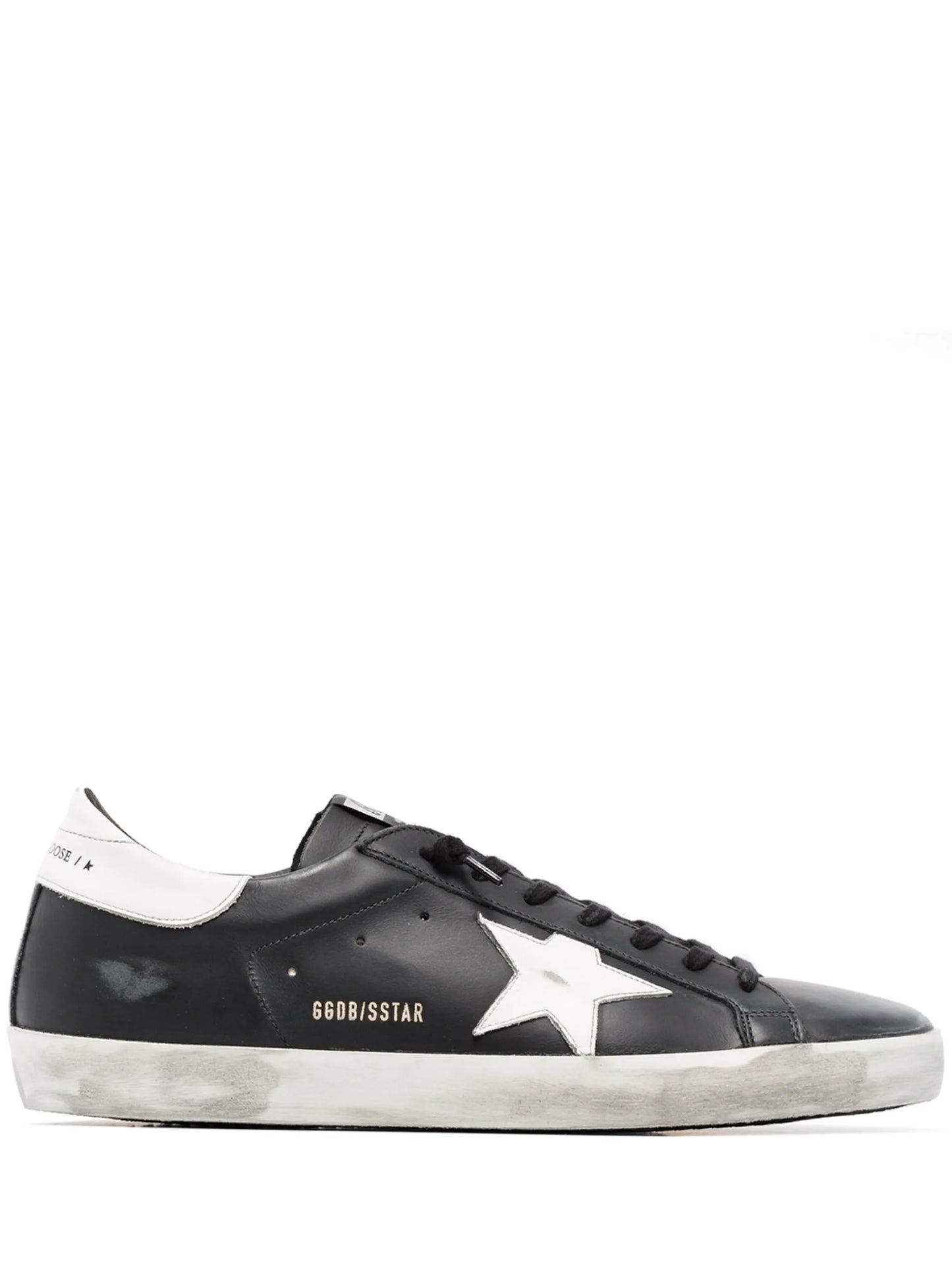 Golden Goose Super-Star Black with White suede star and heel tab Sneakers_Unique Store