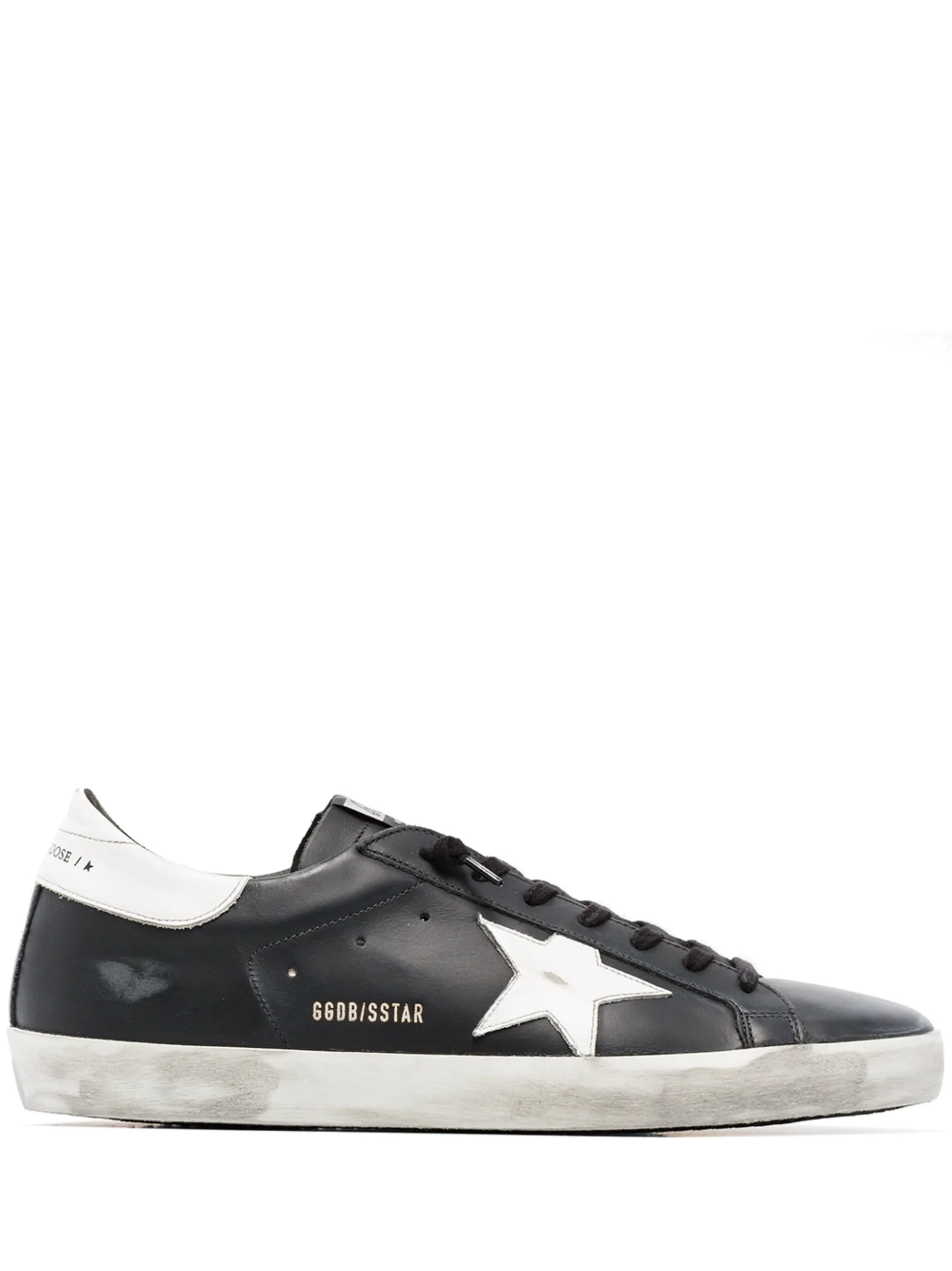 Golden Goose Super-Star Black with White suede star and heel tab Sneakers_Unique Store