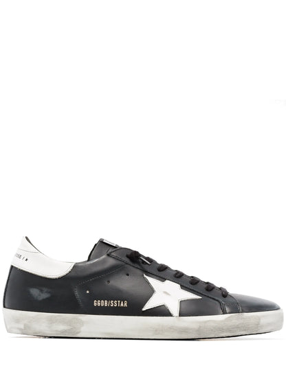 Golden Goose Super-Star Black with White suede star and heel tab Sneakers_Unique Store