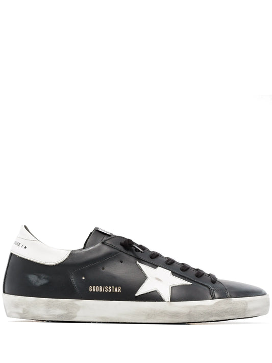 Golden Goose Super-Star Black with White suede star and heel tab Sneakers_Unique Store